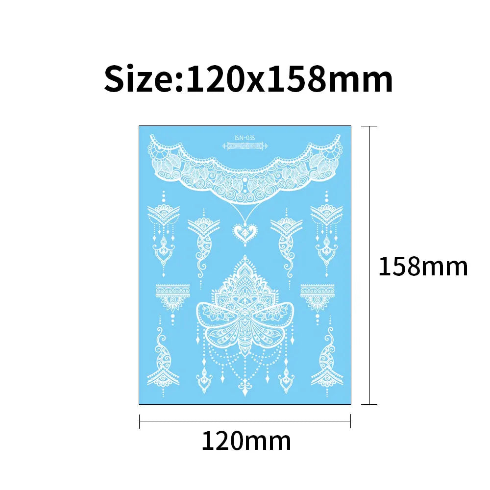 Luminous Bracelet & Necklace Tattoo Stickers – Waterproof Body Art  Glow with effortless style. No jewelry needed.