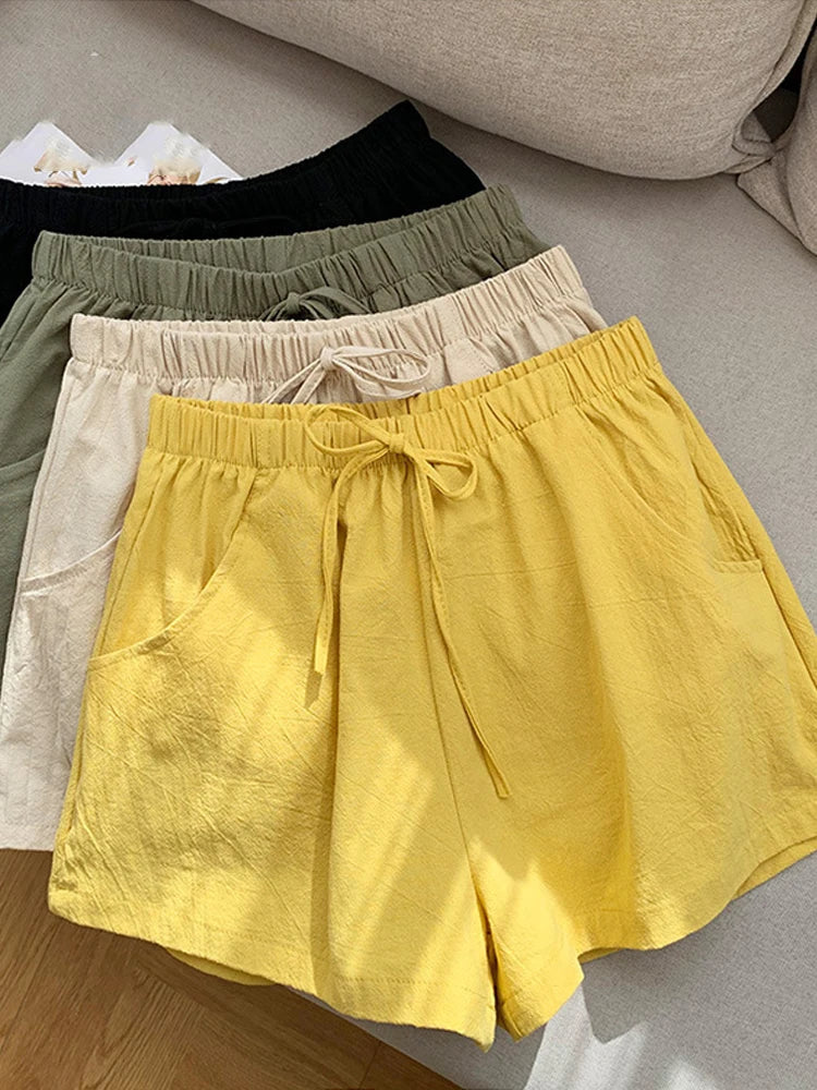 FlexLinen High-Waist Shorts – Lightweight Active Comfort  Move freely. Stay cool. Look effortlessly stylish.