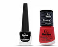 Glamfam Super Black Eyeliner & Crazy Color Nail Lacquare (Pack of 2)