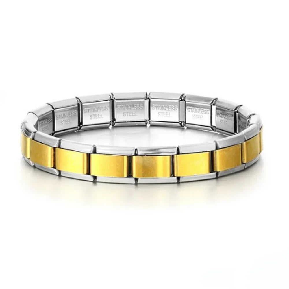 CharmLink Bracelet – 9mm Italian Stainless Steel Chain  Build your story. Wear your style. Personalize your look.