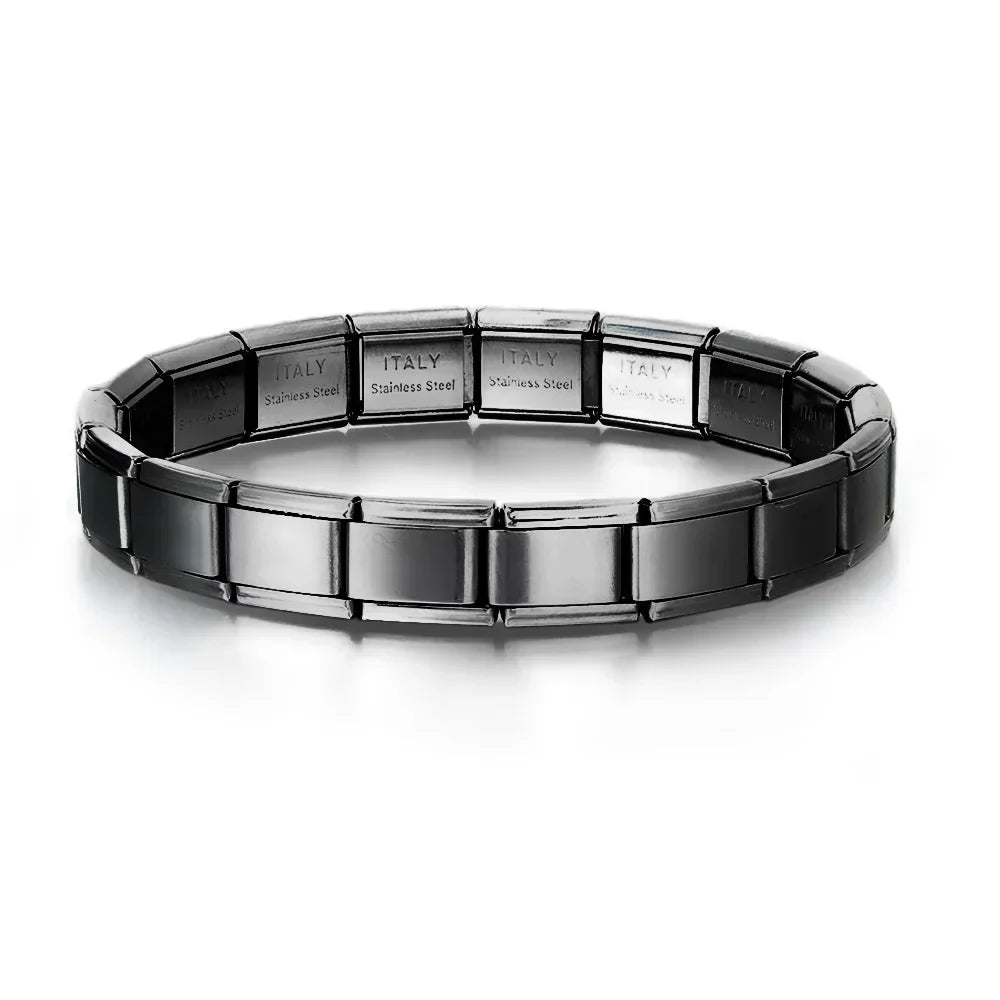 CharmLink Bracelet – 9mm Italian Stainless Steel Chain  Build your story. Wear your style. Personalize your look.