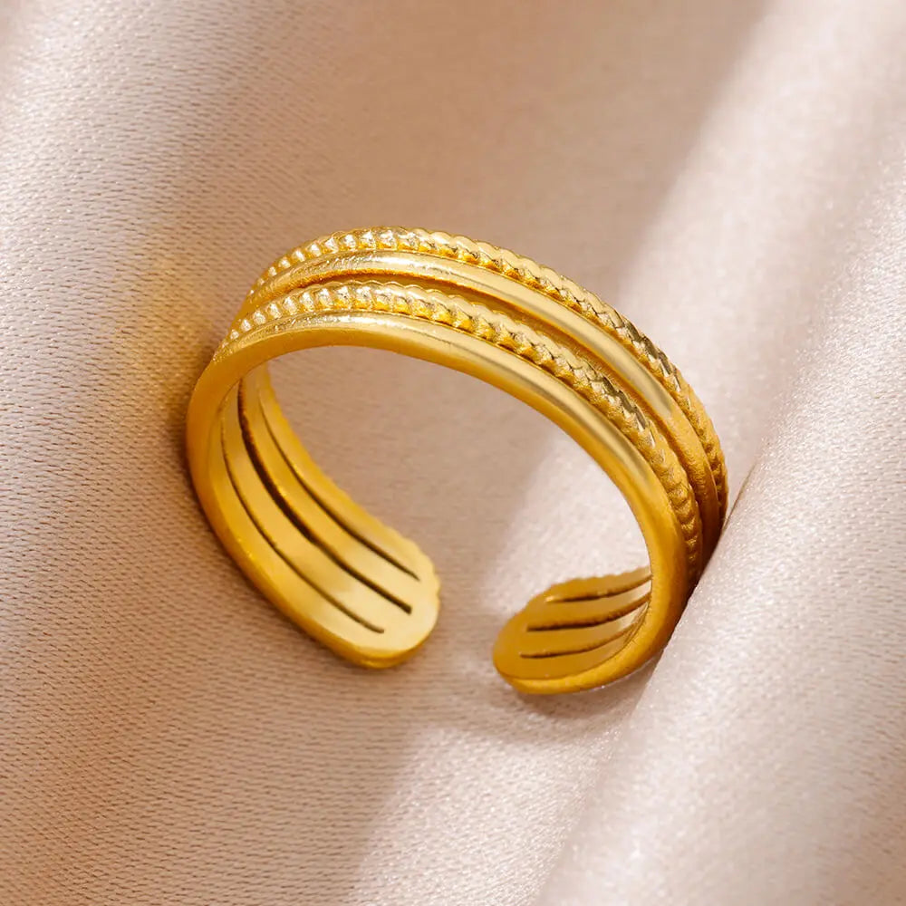 Ever Gold Ring – 316L Stainless Steel Band  Timeless shine. Lasting quality. Made to stay.
