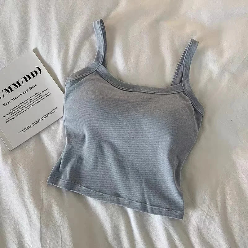 Silk Muse Crop Top – Sleeveless Camisole Essential  Simple. Sexy. Made to elevate your everyday look.
