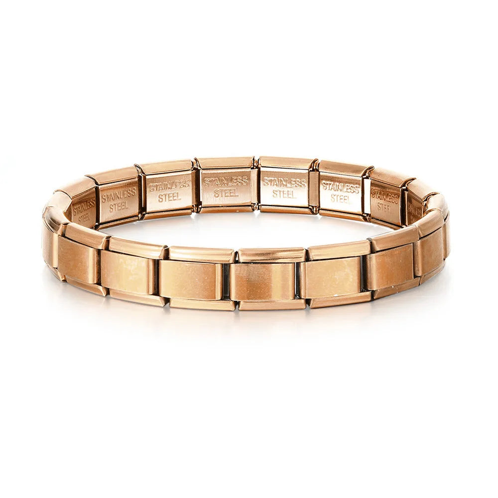 Modu Square Bracelet – Italian Steel Link Band  Sharp design. Strong build. Street-ready style.
