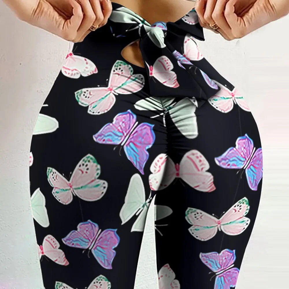 ButterflySculpt Leggings – High-Waist Bowknot Fit  Feminine detail. Sculpted shape. Confident movement.