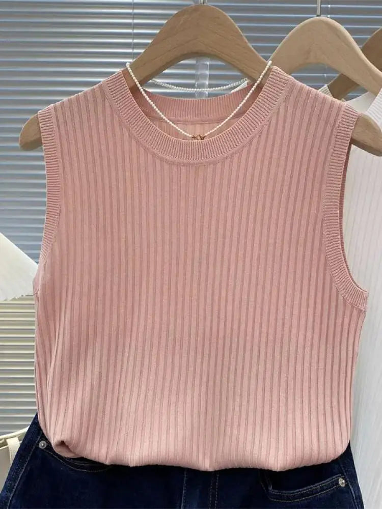 FlexKnit Crop Tank – Slim Sleeveless Summer Top  Simple, stretchy, and made to fit you perfectly.