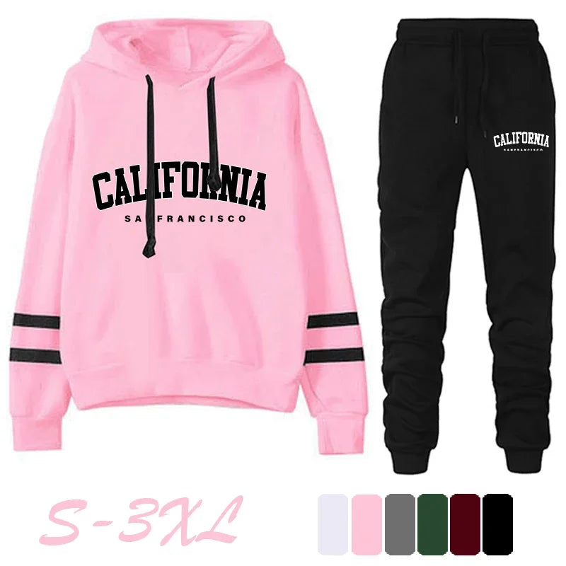CaliStripe Tracksuit – Casual Streetwear Set  Laid-back comfort with a bold street vibe.
