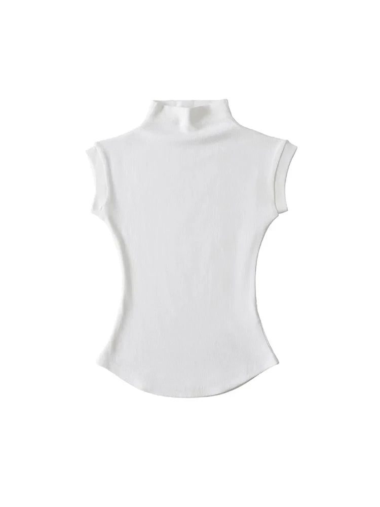Sleek Core Tank – Sleeveless Turtleneck Tee  Clean lines. Slim fit. Effortless style.