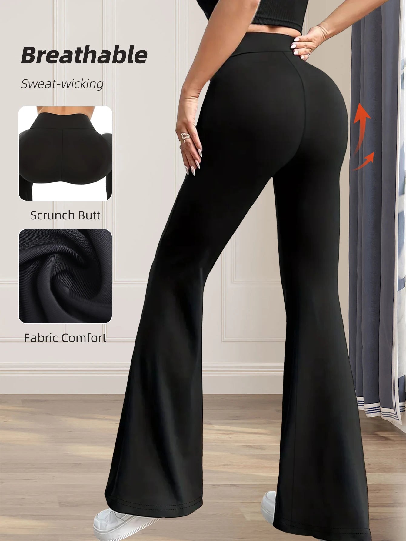 FlareMuse Pants – High-Waist Slim Flared Trousers  Sculpted fit. Elegant flare. Effortless confidence.