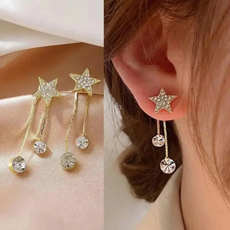 Crystal Heart Hoops – 925 Silver Needle Earrings  Soft sparkle. Sweet charm. Everyday luxury.