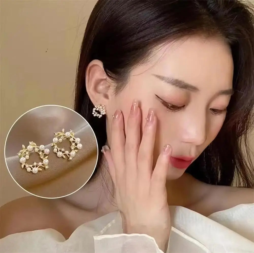 Crystal Heart Hoops – 925 Silver Needle Earrings  Soft sparkle. Sweet charm. Everyday luxury.
