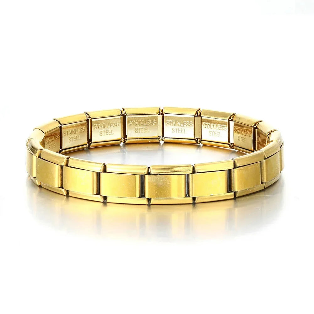 CharmLink Bracelet – 9mm Italian Stainless Steel Chain  Build your story. Wear your style. Personalize your look.