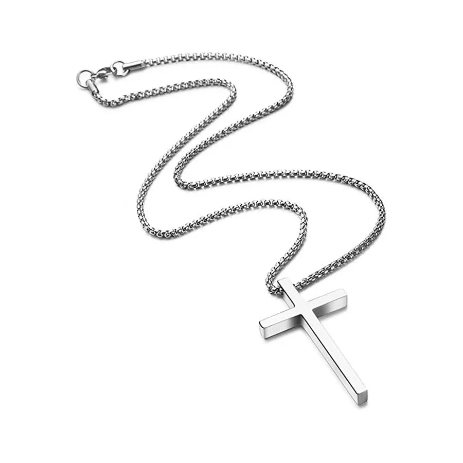 Classic Cross Necklace – Minimal Pendant for Men  Simple style. Strong meaning. Everyday essential.