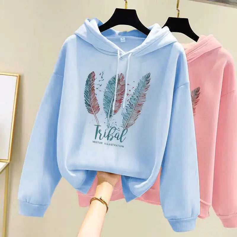 FeatherCozy Hoodie – Velvet-Lined Oversized Sweatshirt  Soft warmth. Relaxed style. Everyday comfort.