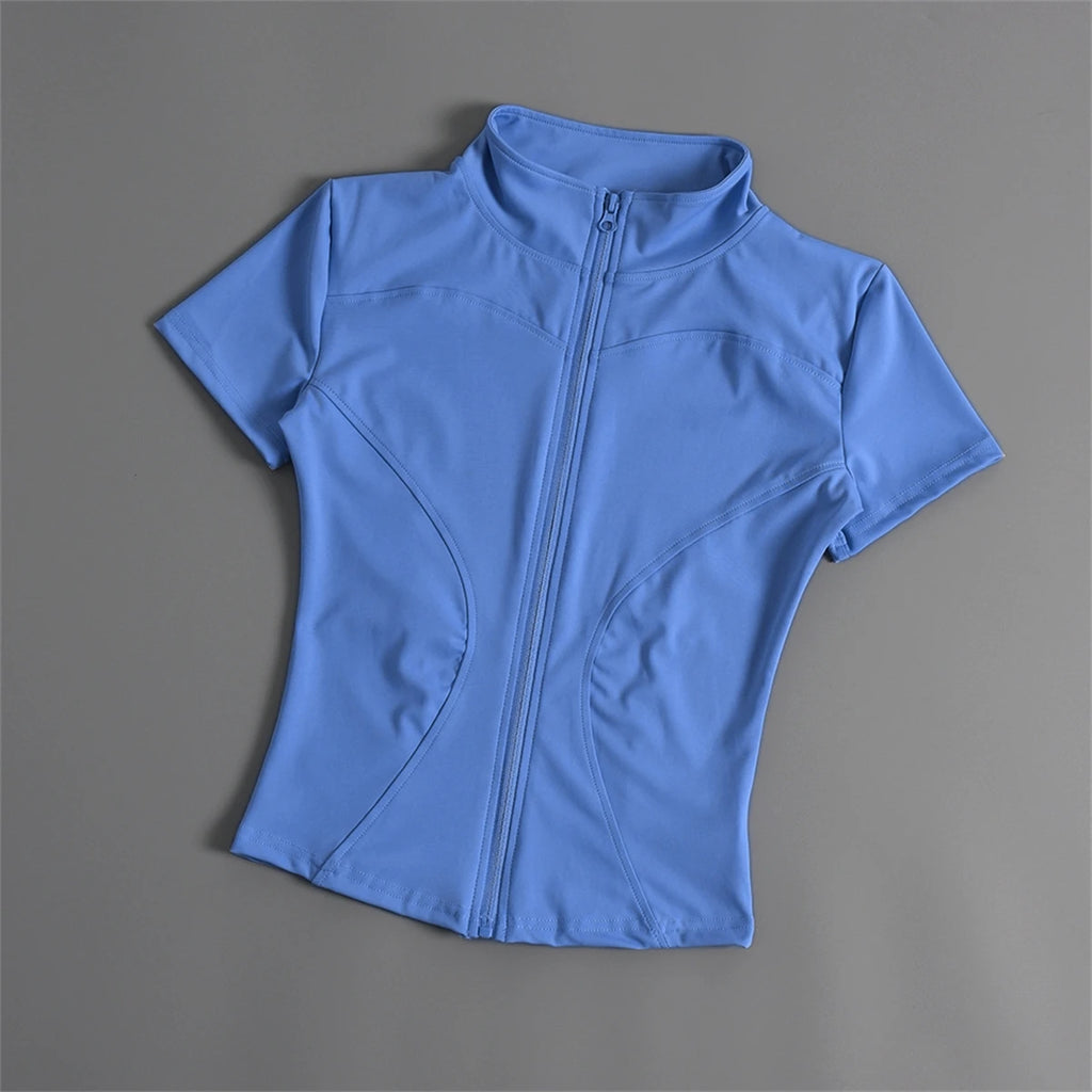 Zip Active Sport Jacket – Slim Fit Short Sleeve Top  Lightweight feel. Sleek fit. Performance ready.