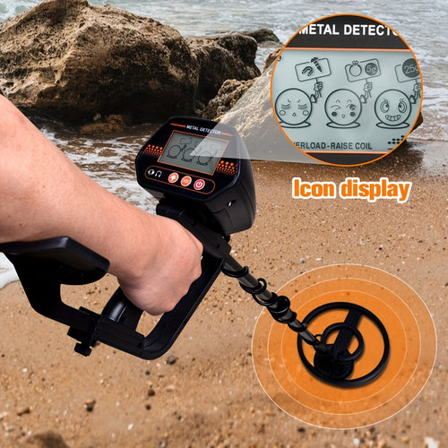 1st 12.7 cm Deep Coin Size Objects, 91.44 cm Deep Larger Objects Handheld Underground Metal Detector, High Sensitivity Beach Treasure Finder