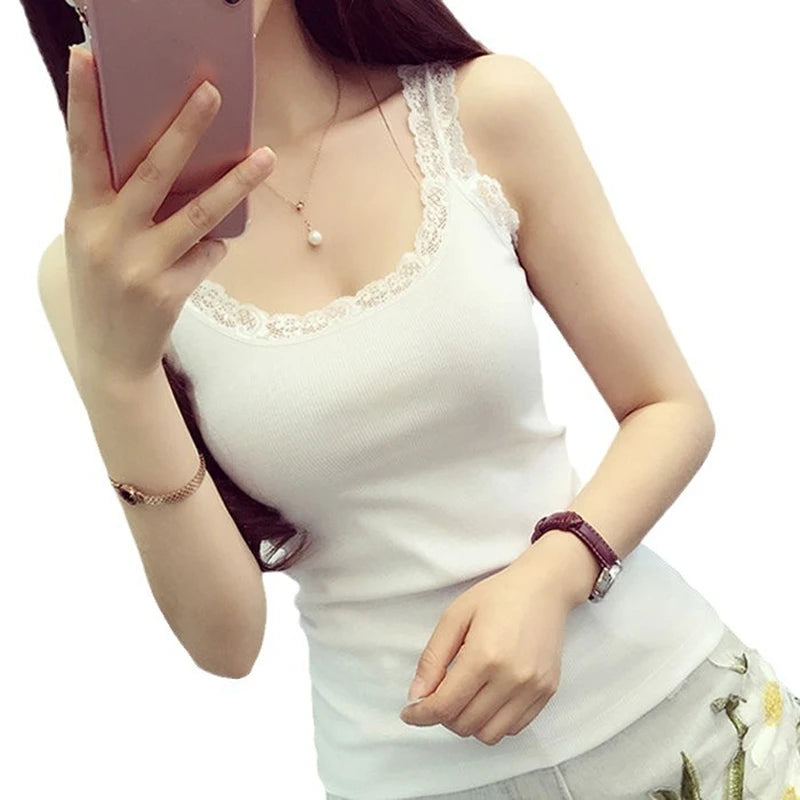 LaceLayer Tank – Sheer Lace Sleeveless Top  Delicate lace. Bold layering. Effortless allure.