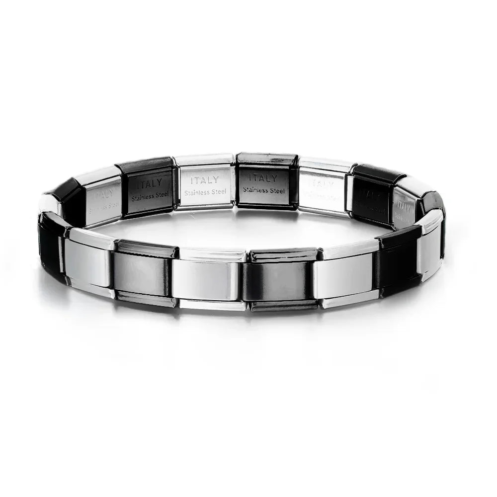 CharmLink Bracelet – 9mm Italian Stainless Steel Chain  Build your story. Wear your style. Personalize your look.