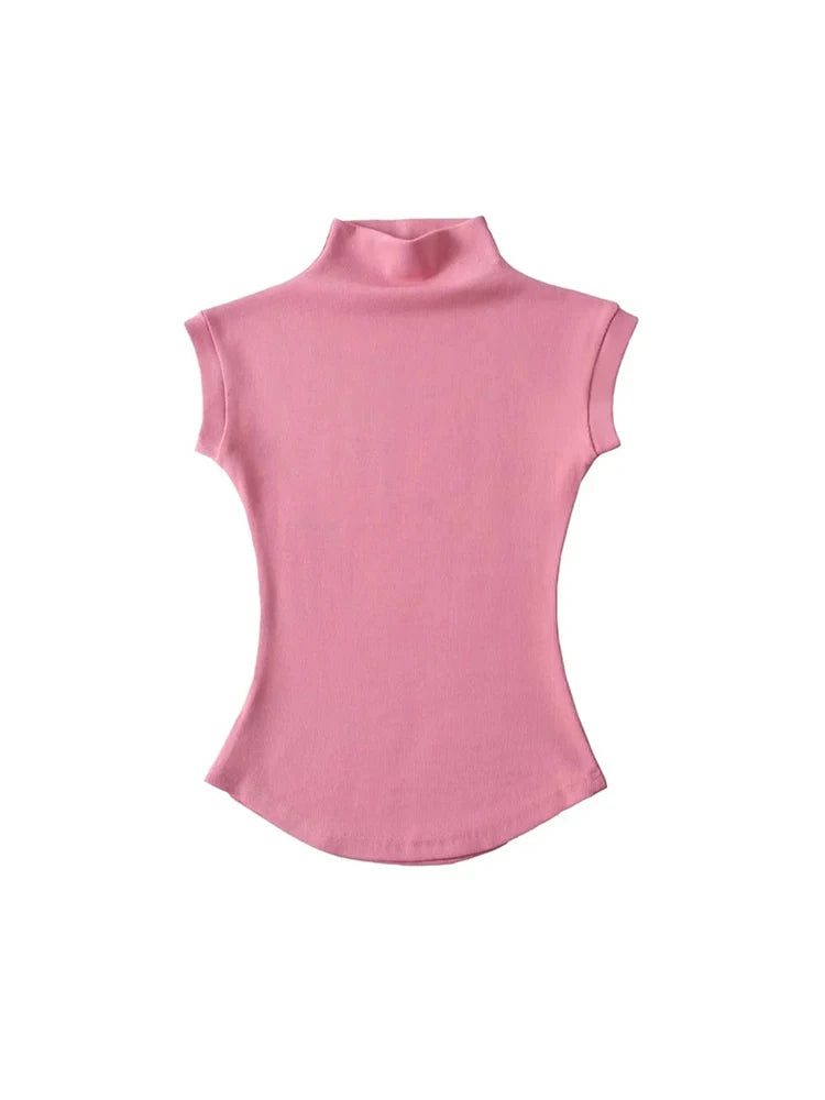 Sleek Core Tank – Sleeveless Turtleneck Tee  Clean lines. Slim fit. Effortless style.