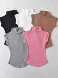 Sleek Core Tank – Sleeveless Turtleneck Tee  Clean lines. Slim fit. Effortless style.