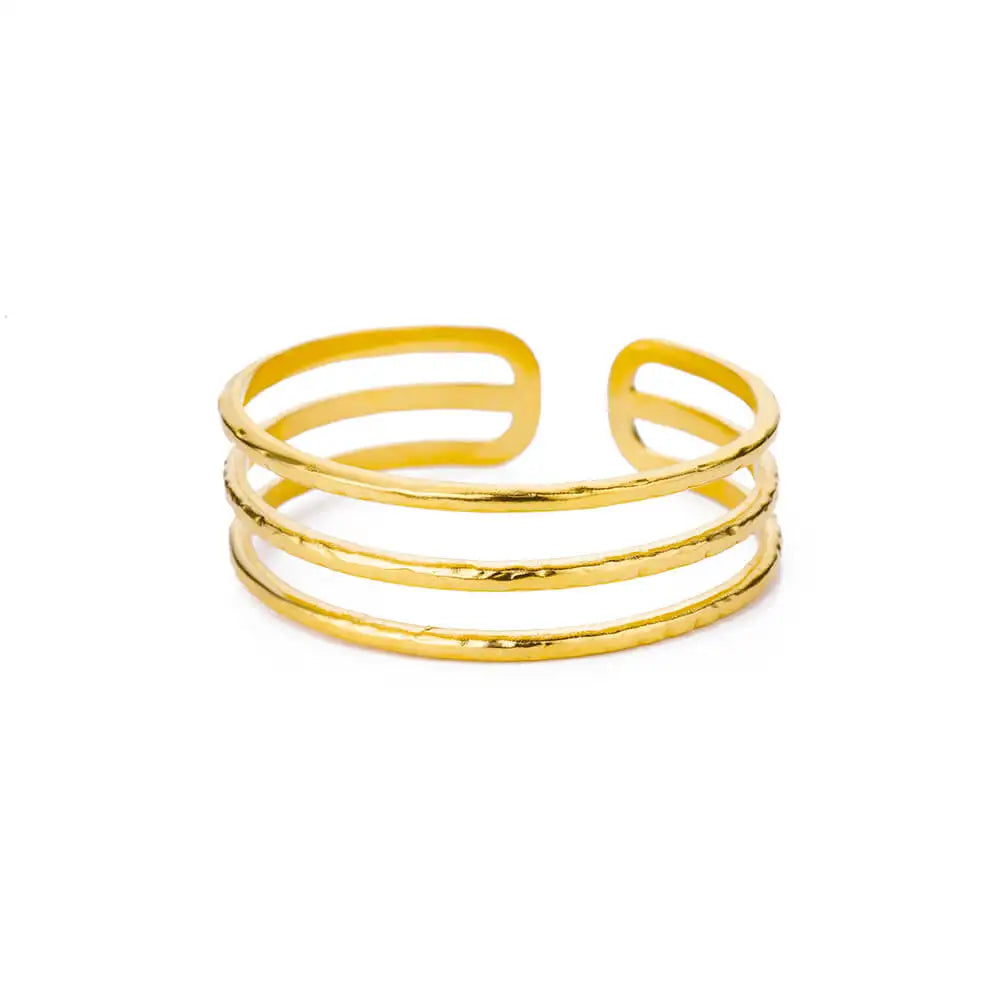 Classic Bump Pattern Openning Bangles For Women Stainless Steel Cuff Bracelet Gold Color  Hand Ornament Party Jewelry Gift
