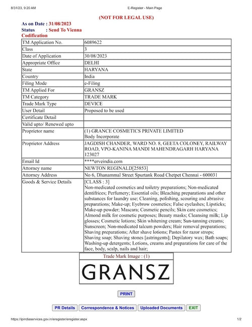 Gransz Premium Nail Lacquer LOVELY COFFEE